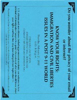 Know Your Rights:  Immigration and Civil Liberties Issues in a Post 9-11 World
