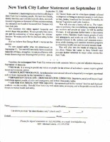 New York City Labor Statement on September 11 [1 of 2]