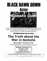 Black Hawk Down Actor Speaks Out