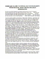 National Day of Solidarity with Muslim, Arab and South Asian Immigrants [1 of 3]